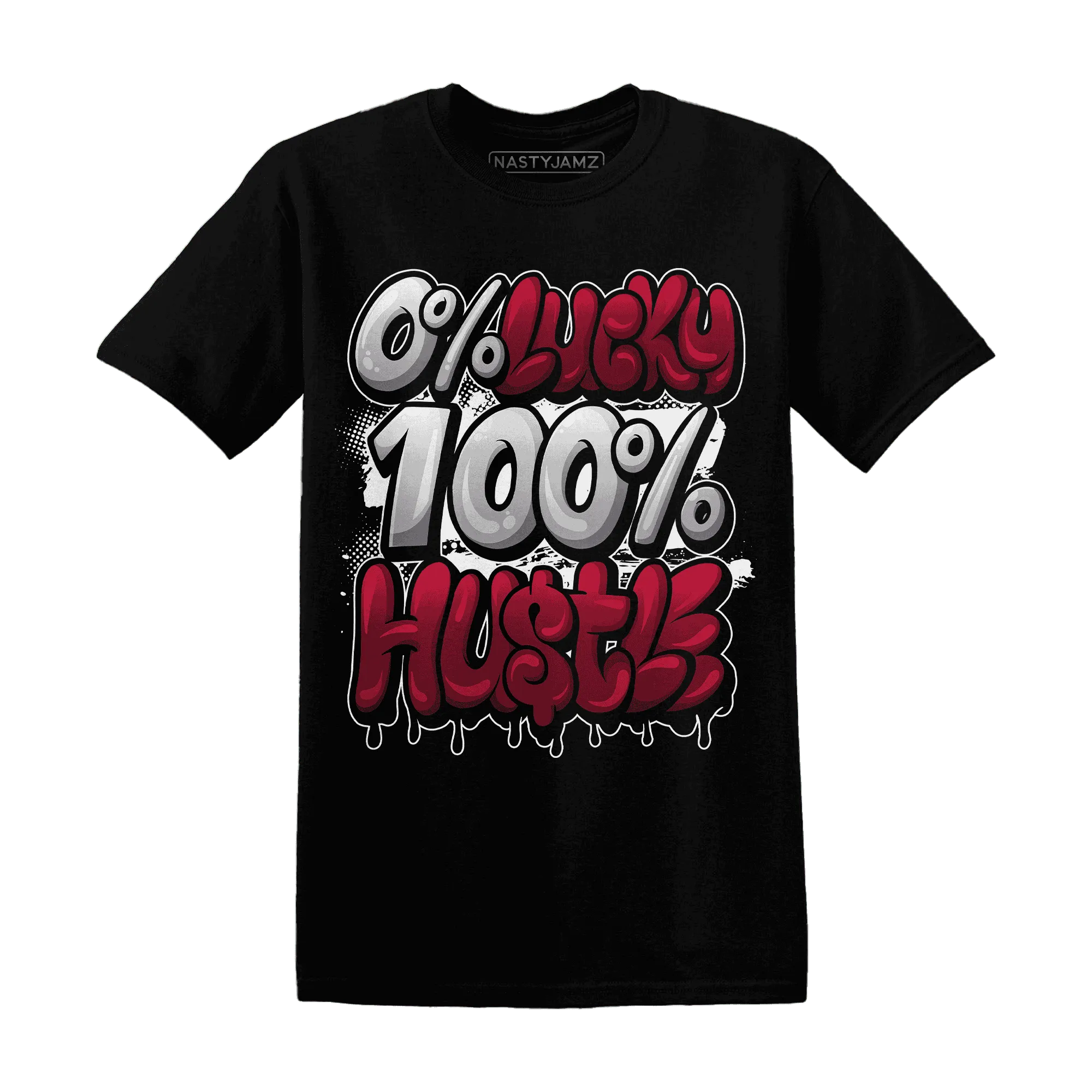 High-White-Team-Red-1s-T-Shirt-Match-Lucky-Hustle