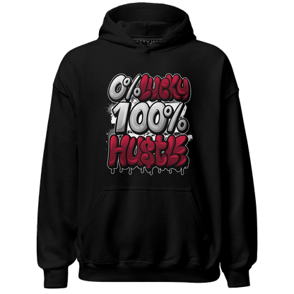 High White Team Red 1s Hoodie Match Lucky Hustle - NastyJamz