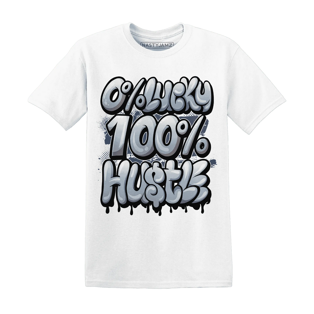 Mid-Diffused-Blue-Grey-1s-T-Shirt-Match-Lucky-Hustle