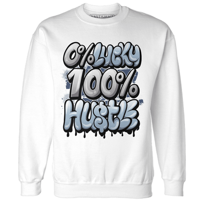 Mid Diffused Blue Grey 1s Sweatshirt Match Lucky Hustle - NastyJamz