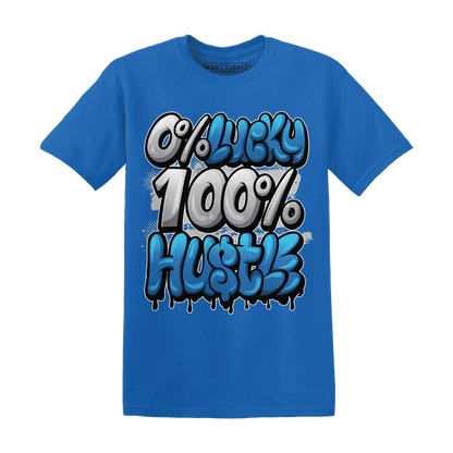 Industrial-Blue-4s-T-Shirt-Match-Lucky-Hustle