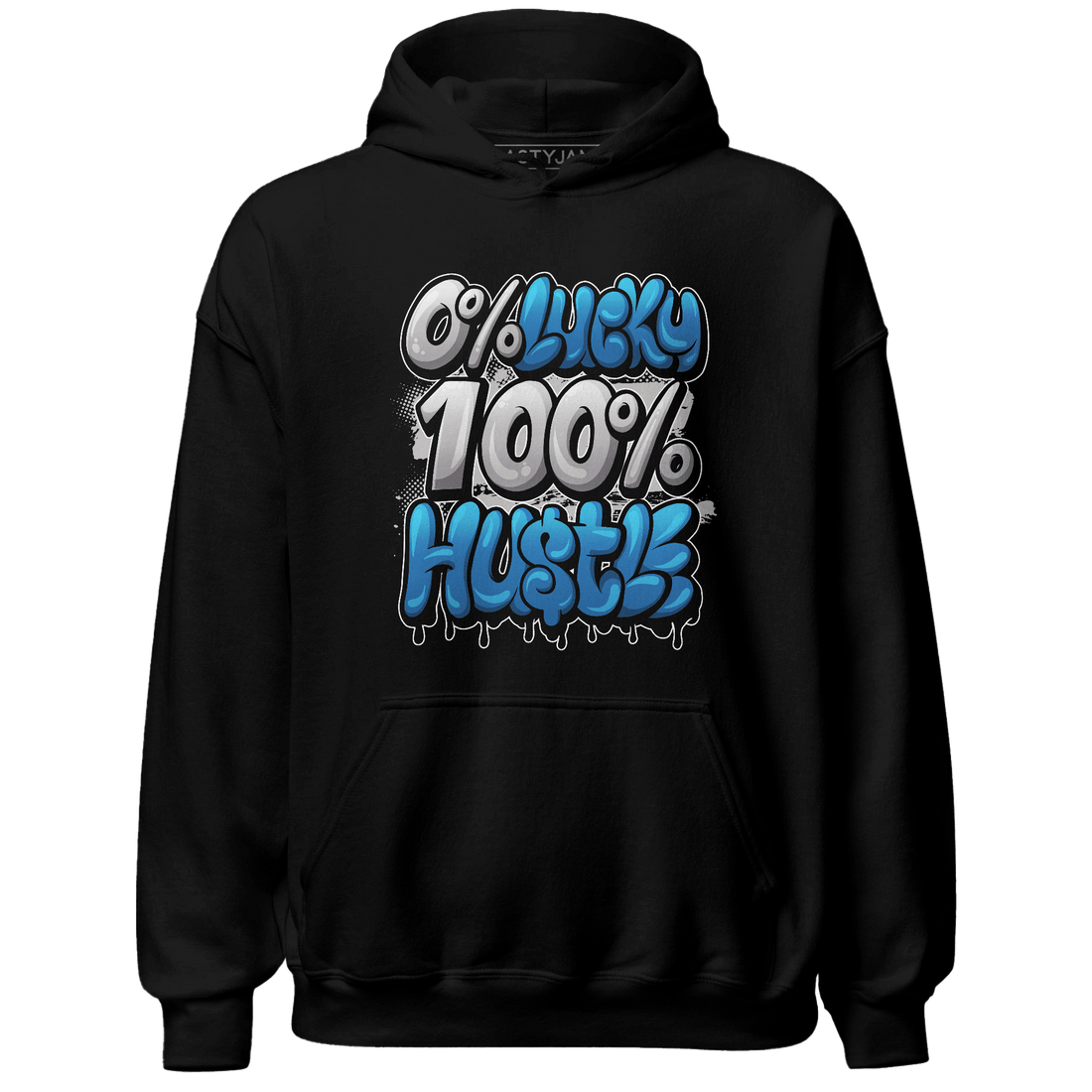 Industrial Blue 4s Hoodie Match Lucky Hustle - NastyJamz