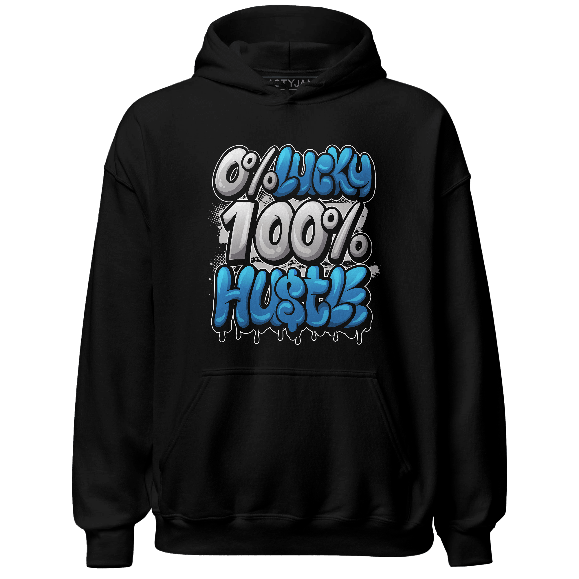 Industrial Blue 4s Hoodie Match Lucky Hustle - NastyJamz
