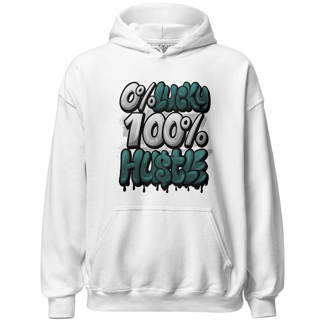 Oxidized Green 4s Hoodie Match Lucky Hustle - NastyJamz