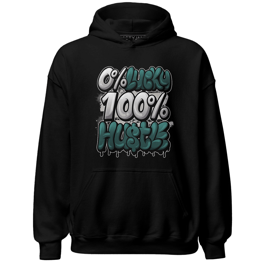 Oxidized Green 4s Hoodie Match Lucky Hustle - NastyJamz