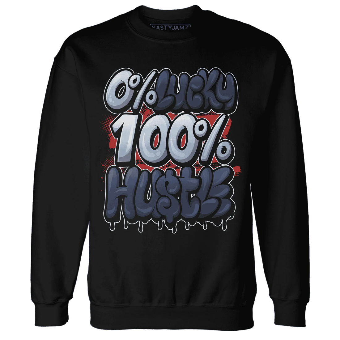 White-Navy-6s-Sweatshirt-Match-Lucky-Hustle