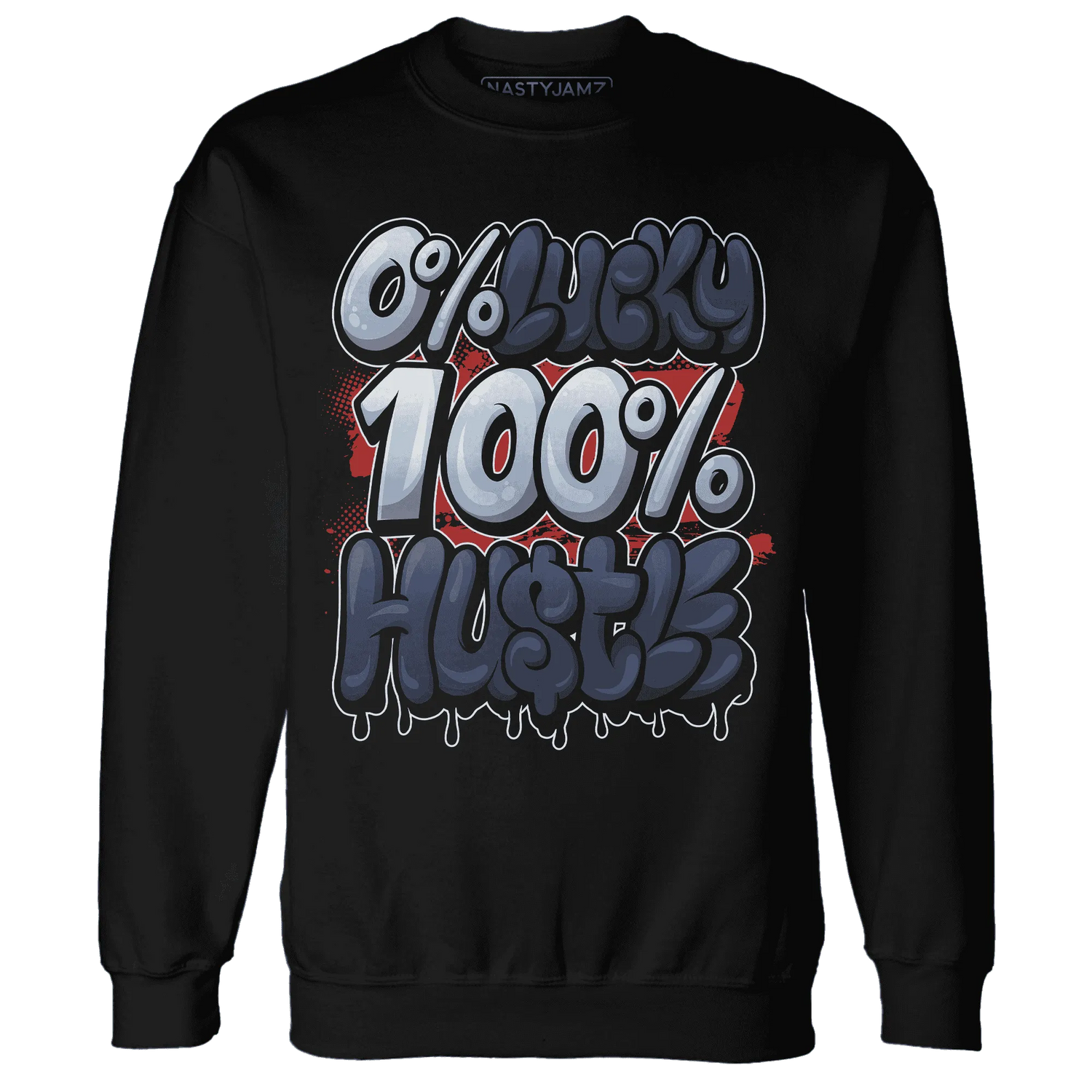 White-Navy-6s-Sweatshirt-Match-Lucky-Hustle
