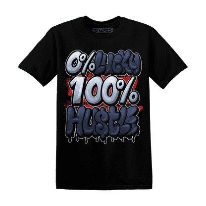 White-Navy-6s-T-Shirt-Match-Lucky-Hustle