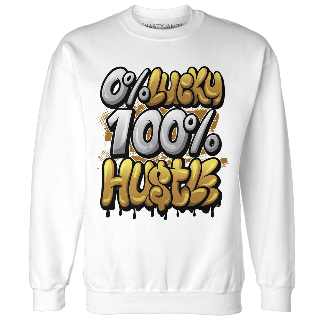 Wheat 13s Sweatshirt Match Lucky Hustle - NastyJamz