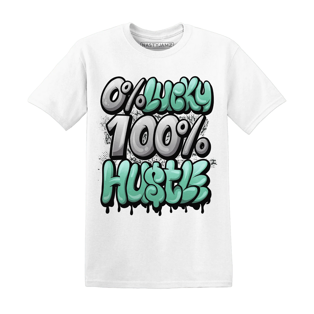 Green-Glow-3s-T-Shirt-Match-Lucky-Hustle