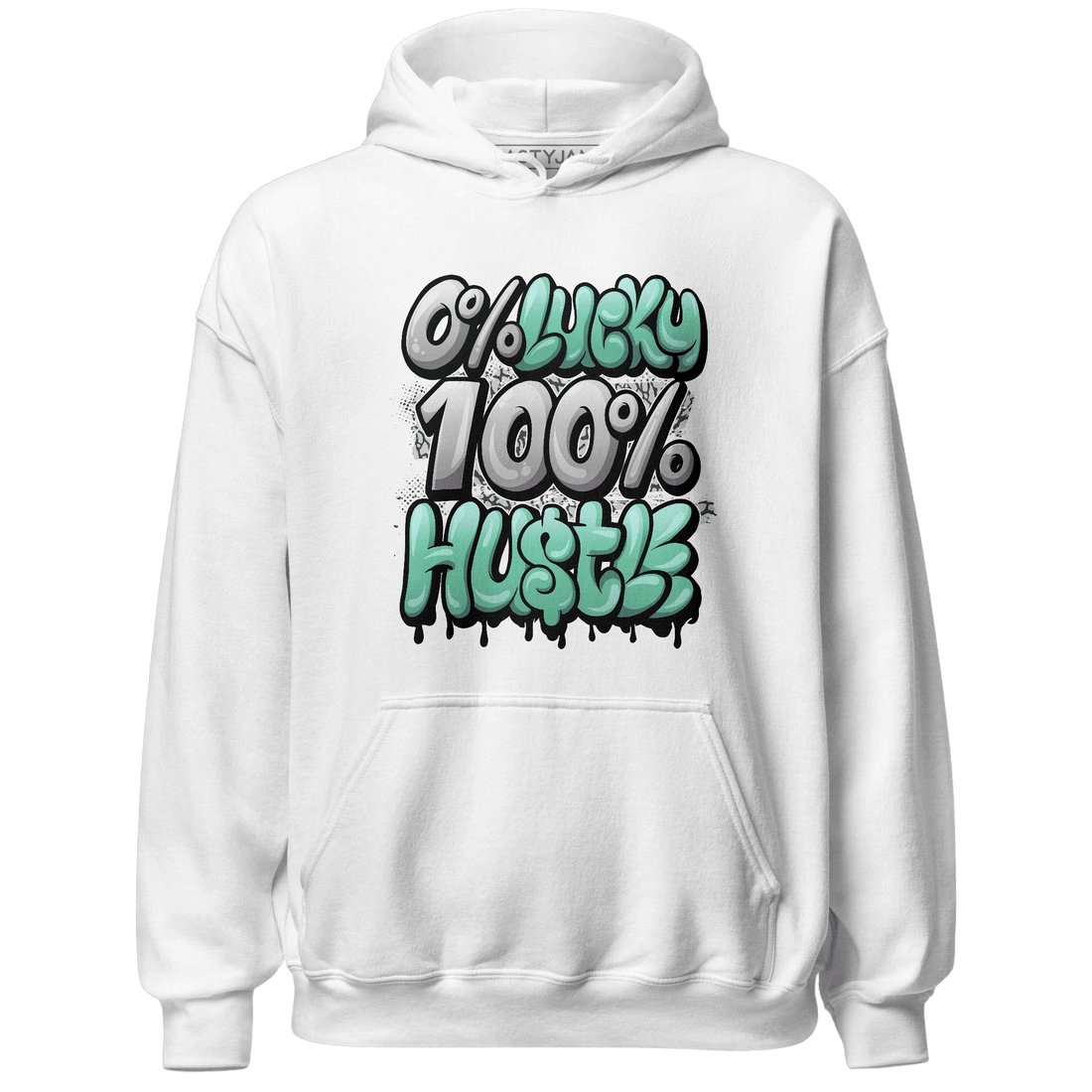 Green Glow 3s Hoodie Match Lucky Hustle - NastyJamz