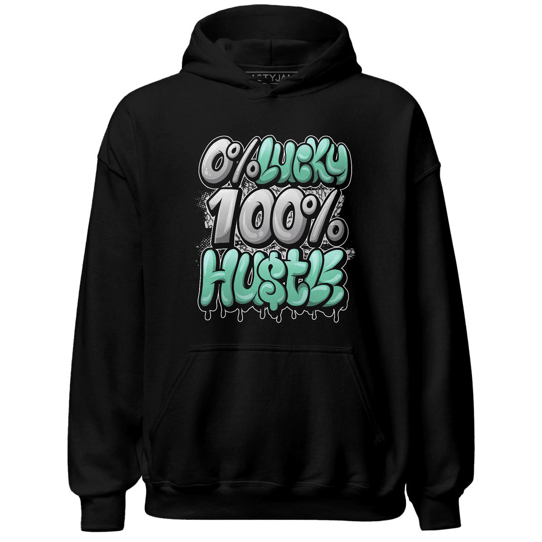Green Glow 3s Hoodie Match Lucky Hustle - NastyJamz