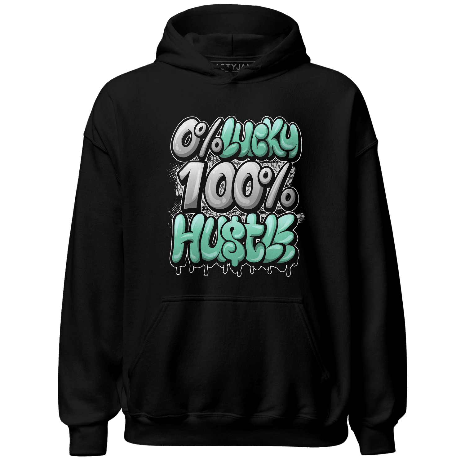 Green Glow 3s Hoodie Match Lucky Hustle - NastyJamz