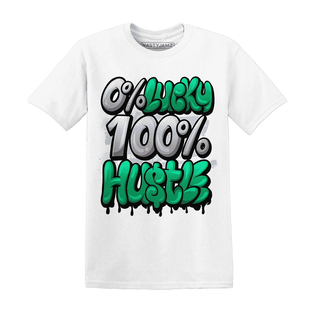 Lucky-Green-5s-T-Shirt-Match-Lucky-Hustle
