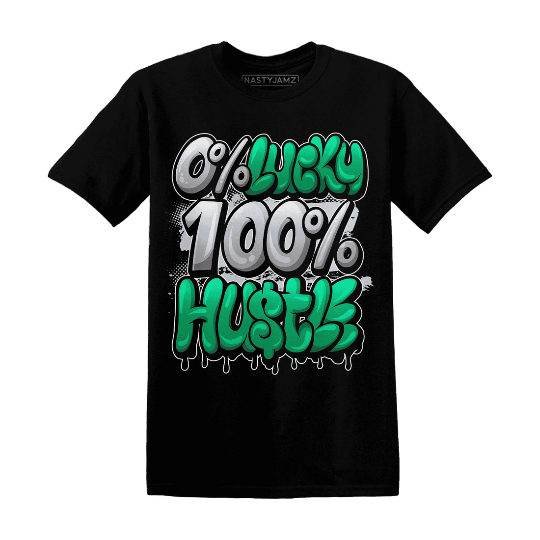 Lucky-Green-5s-T-Shirt-Match-Lucky-Hustle