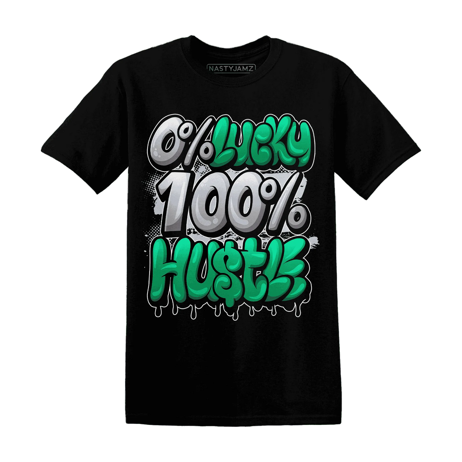 Lucky-Green-5s-T-Shirt-Match-Lucky-Hustle