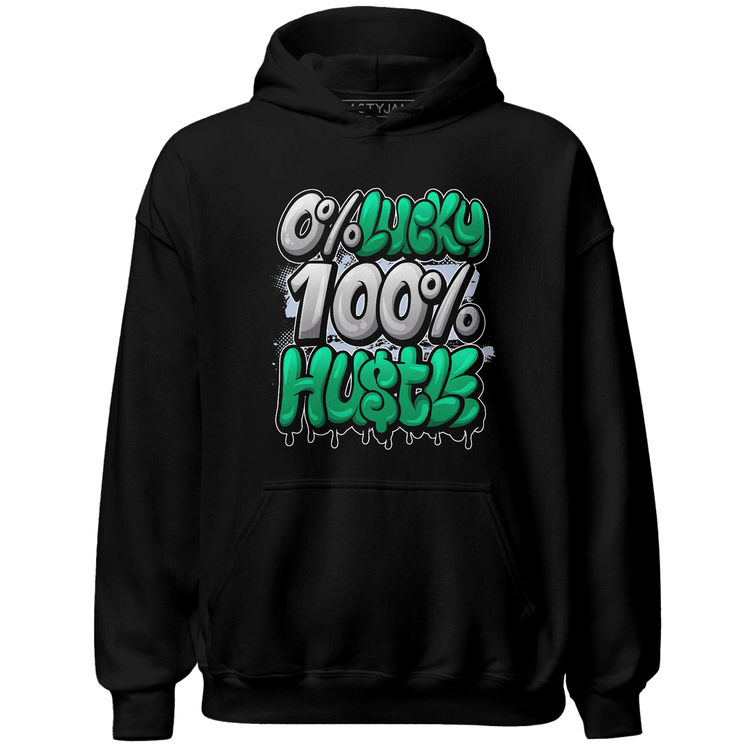 Lucky Green 5s Hoodie Match Lucky Hustle - NastyJamz