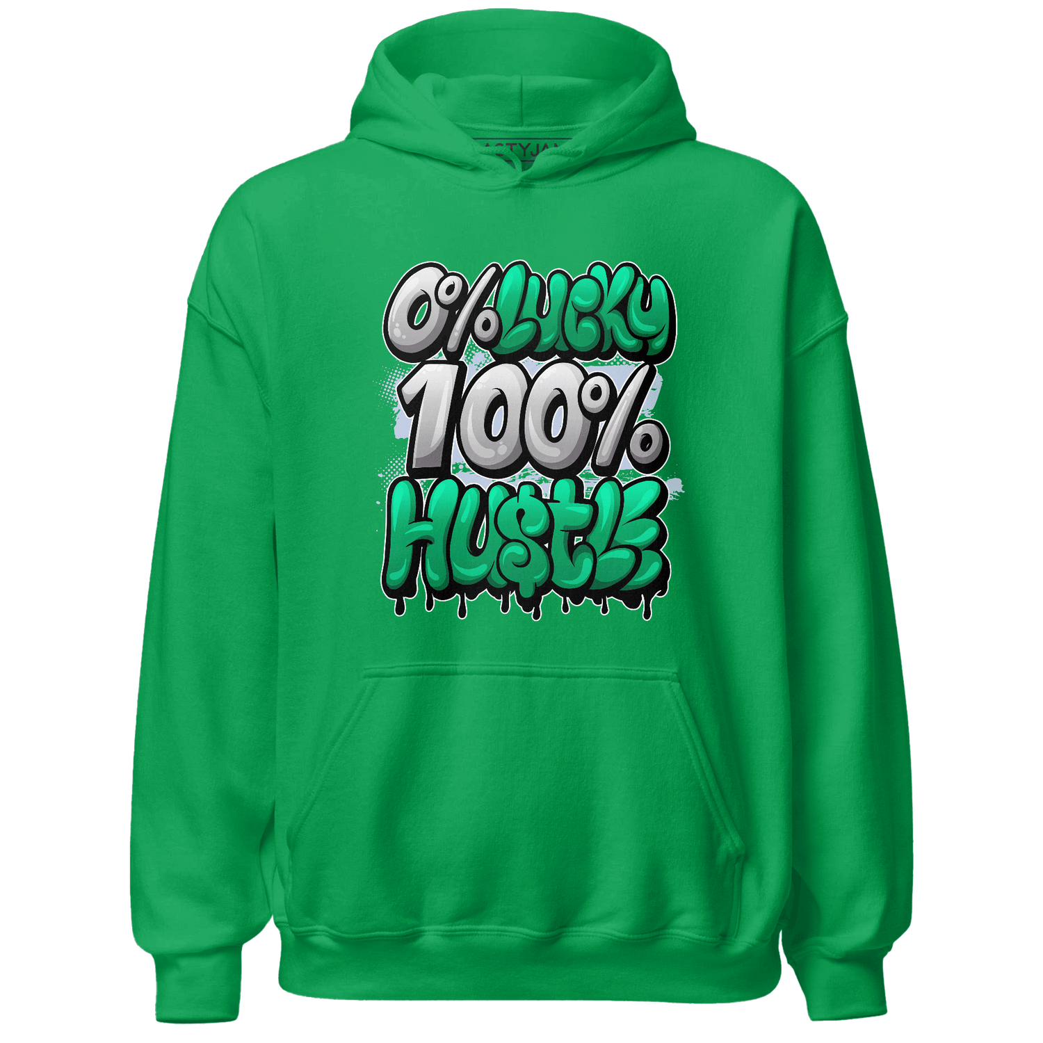 Lucky Green 5s Hoodie Match Lucky Hustle - NastyJamz