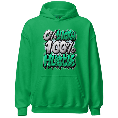 Lucky Green 5s Hoodie Match Lucky Hustle - NastyJamz