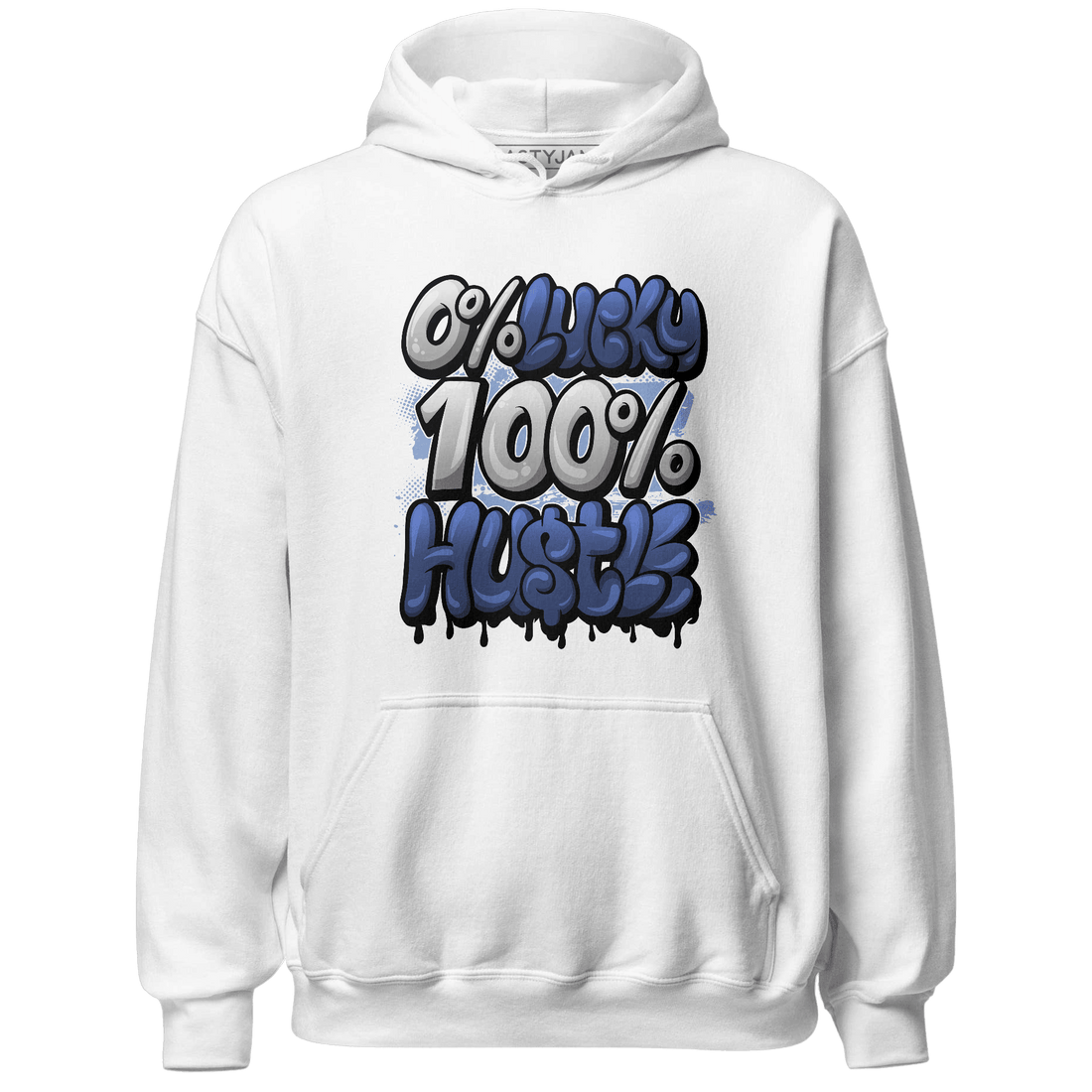 Midnight Navy 5s Hoodie Match Lucky Hustle - NastyJamz