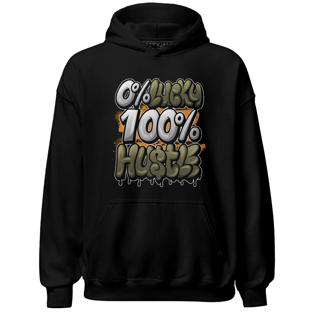 Olive 5s Hoodie Match Lucky Hustle - NastyJamz