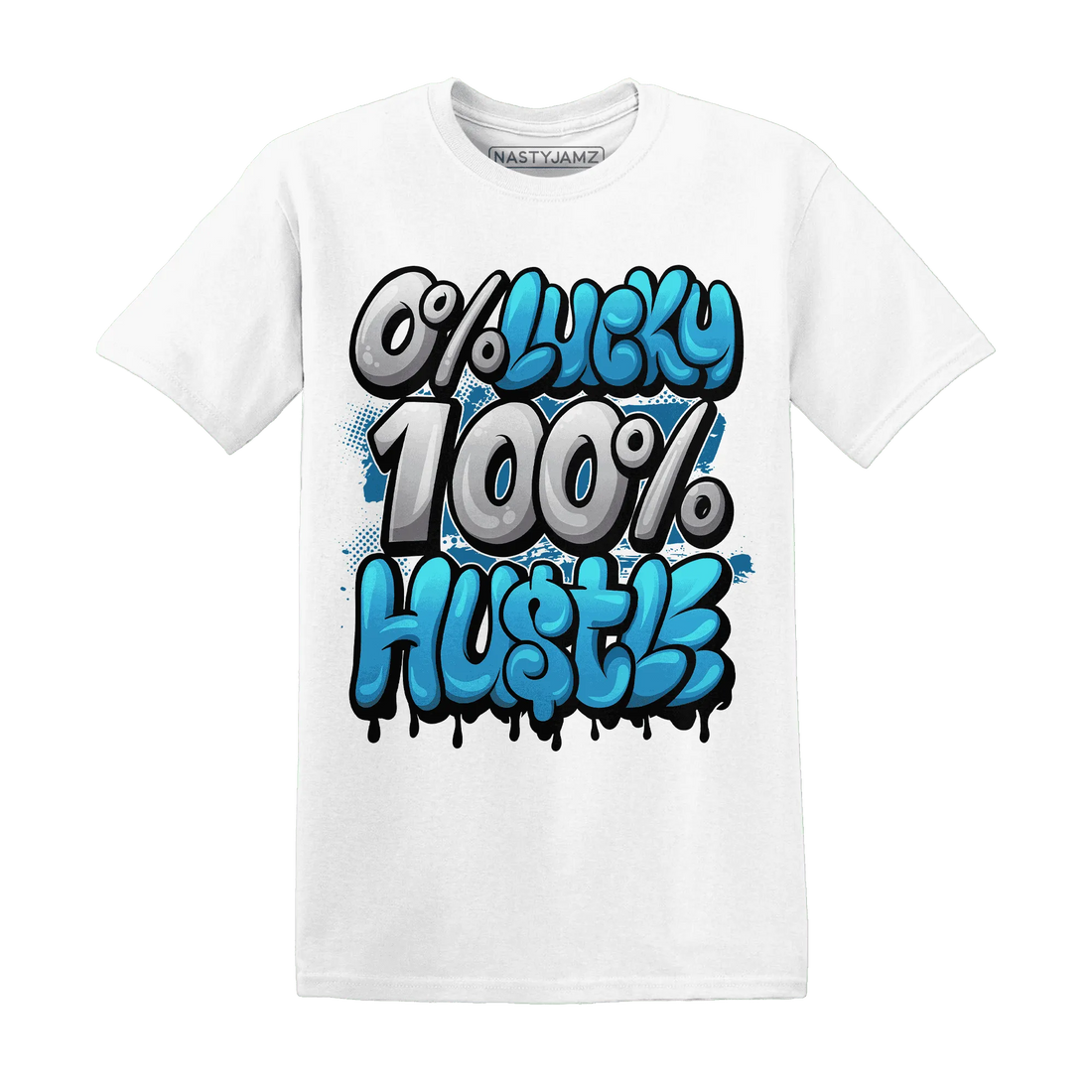 Powder-Blue-9s-T-Shirt-Match-Lucky-Hustle