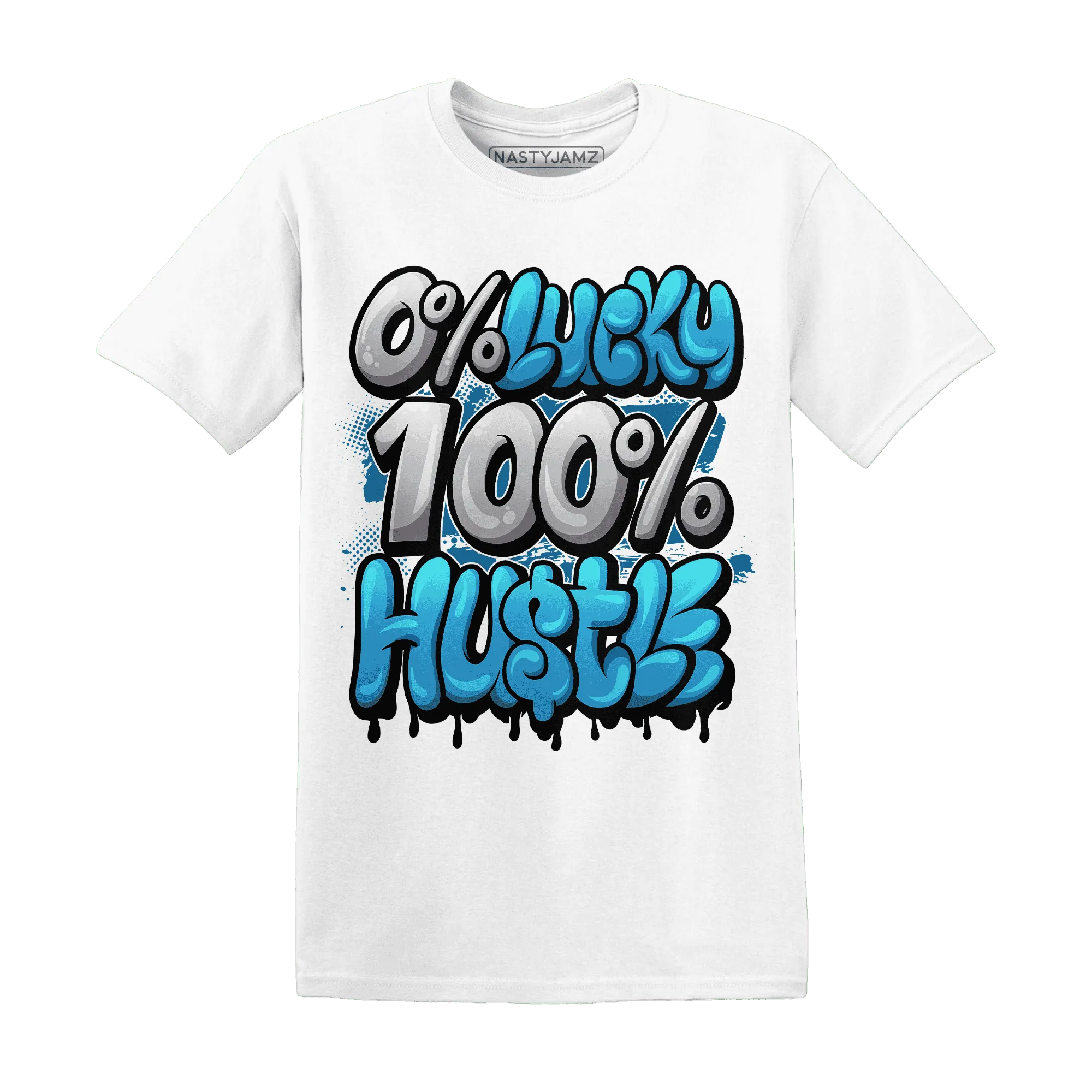 Powder-Blue-9s-T-Shirt-Match-Lucky-Hustle