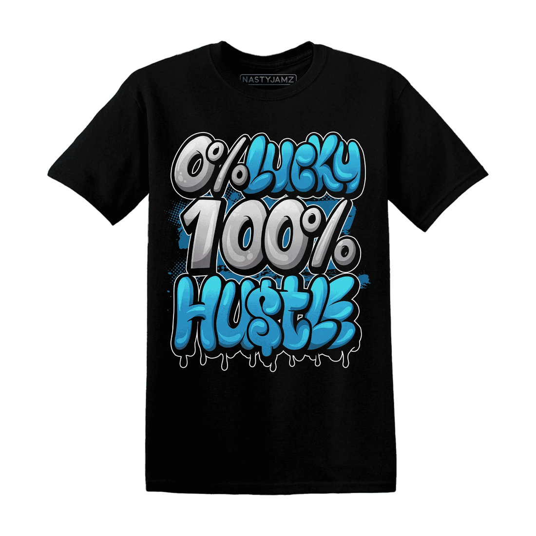 Powder-Blue-9s-T-Shirt-Match-Lucky-Hustle