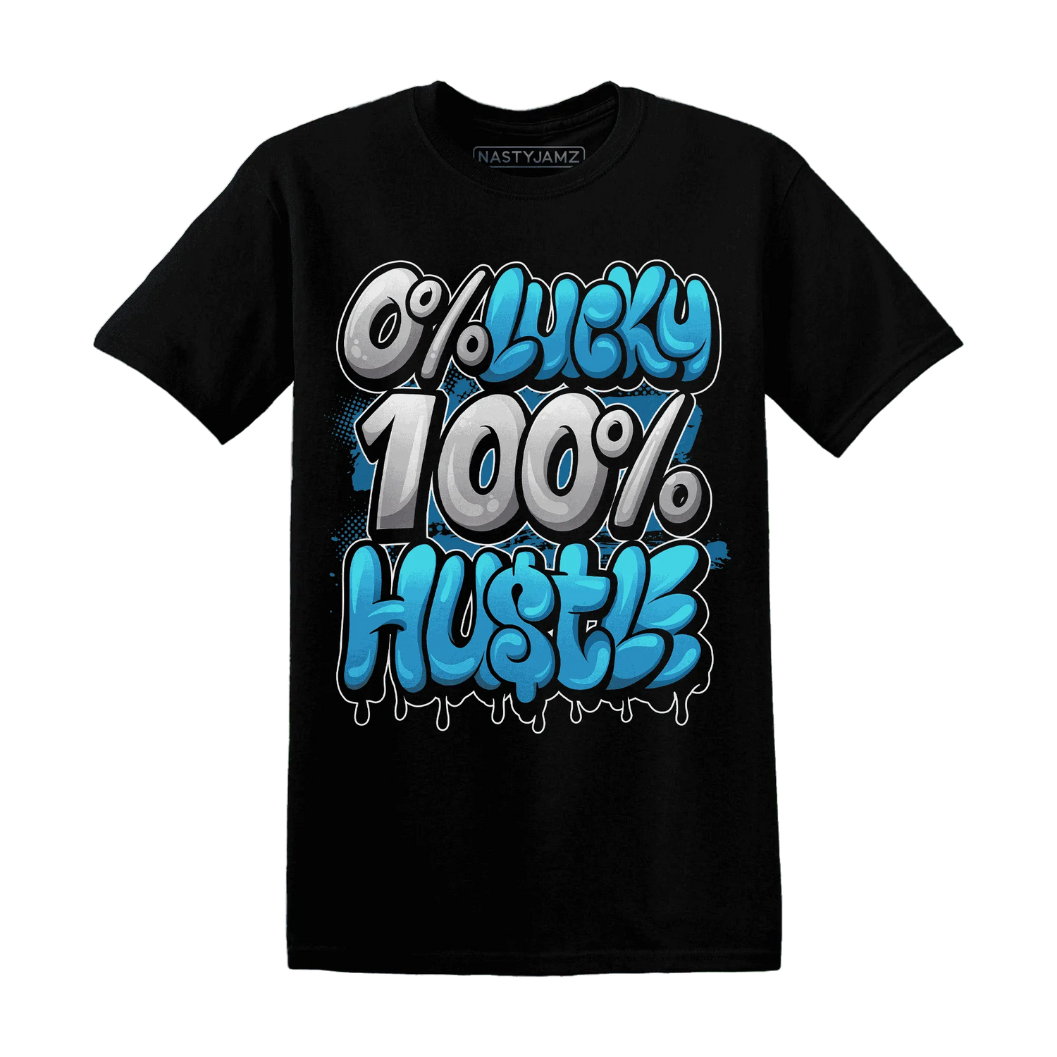 Powder-Blue-9s-T-Shirt-Match-Lucky-Hustle