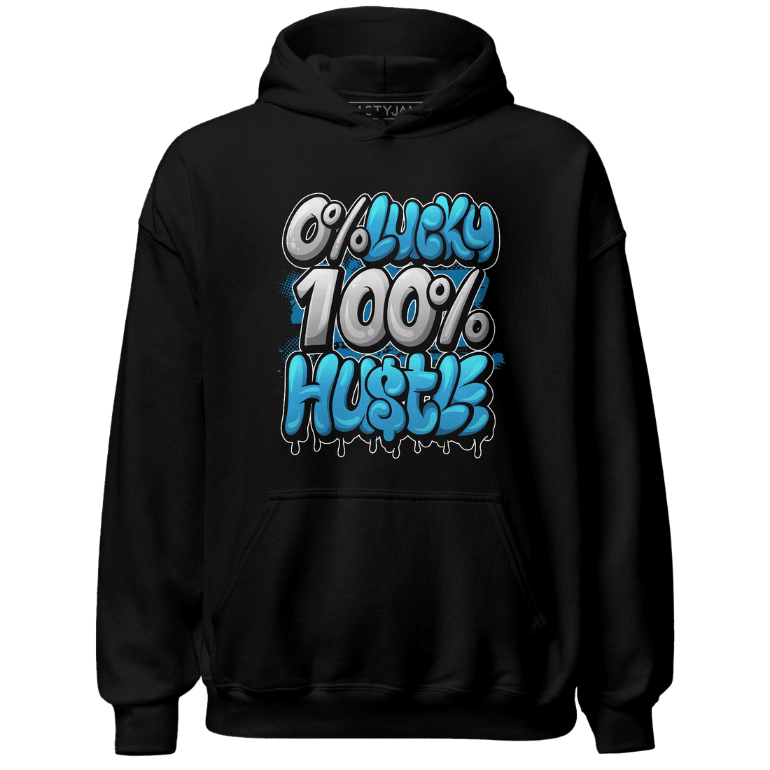 Powder Blue 9s Hoodie Match Lucky Hustle - NastyJamz