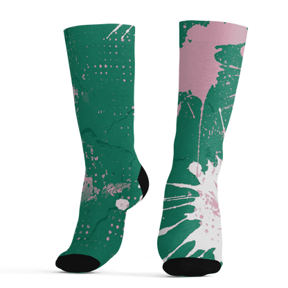 Dunk-Pink-Malachite-Medium-Soft-Low-Sail-Socks-Match-MO-sneaker-3D