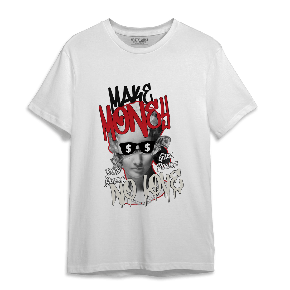 Low OG Trophy Room 1s T Shirt Match Make Money No Love - NastyJamz