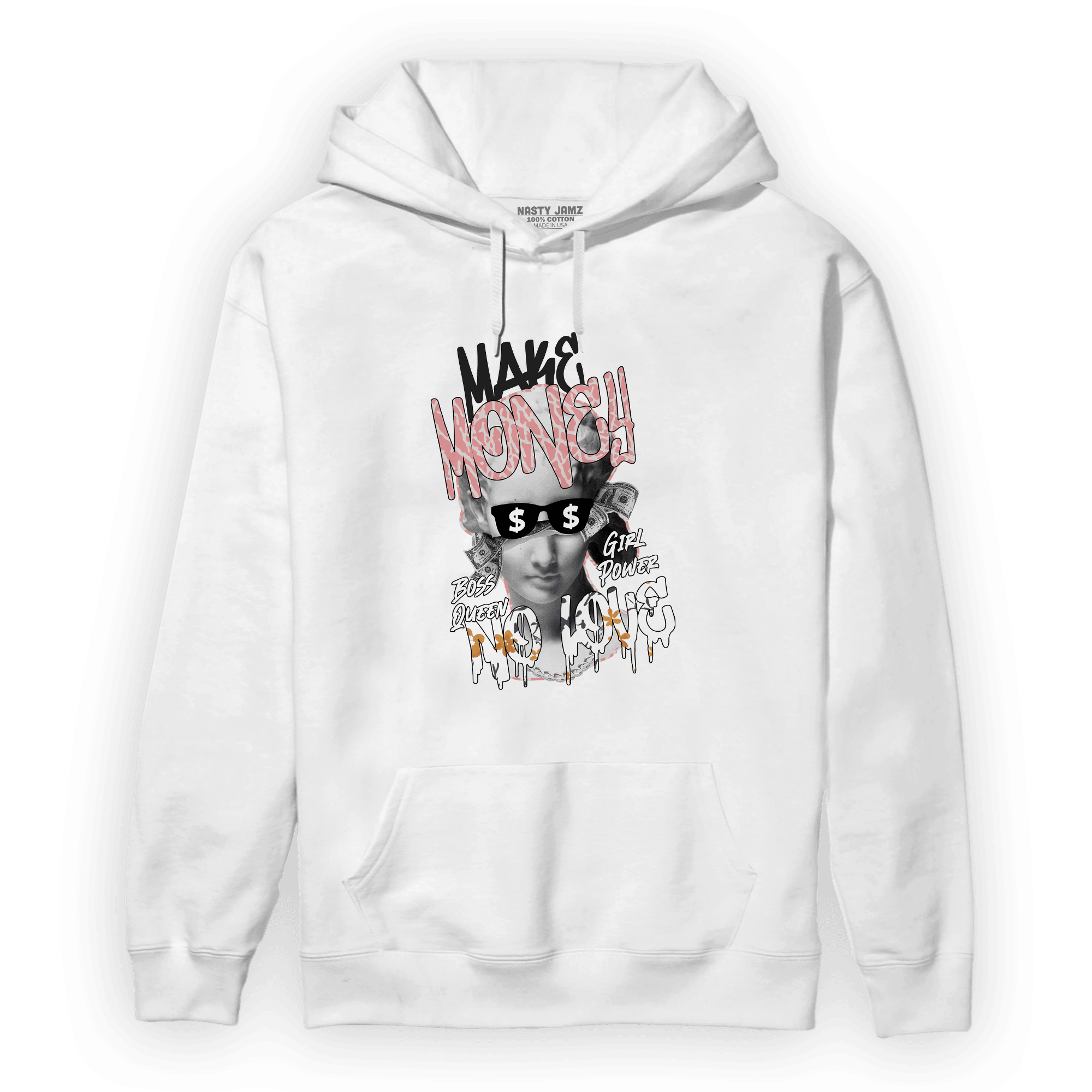 Red Stardust 3s Hoodie Match Make Money No Love - NastyJamz
