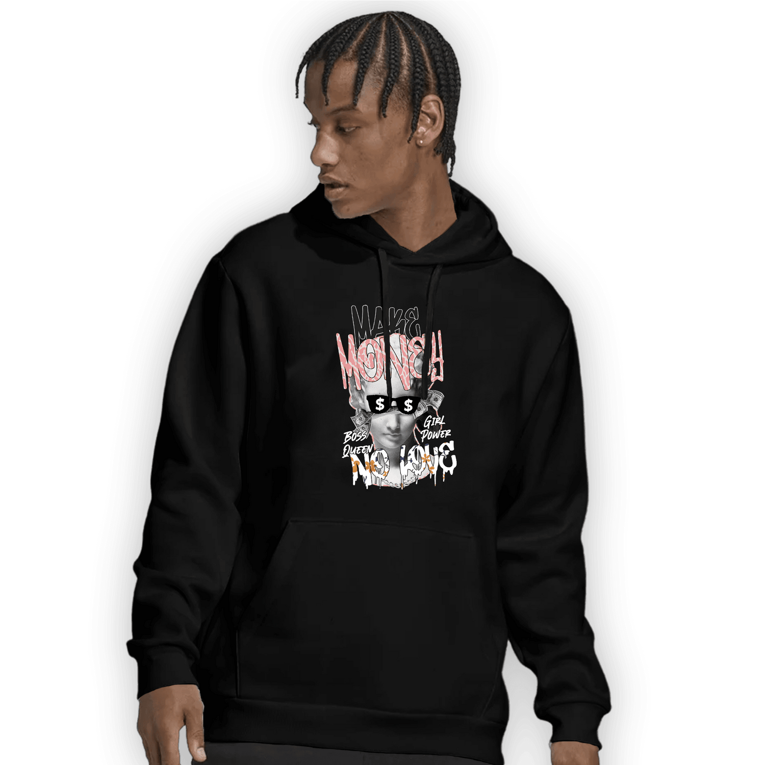 Red Stardust 3s Hoodie Match Make Money No Love - NastyJamz