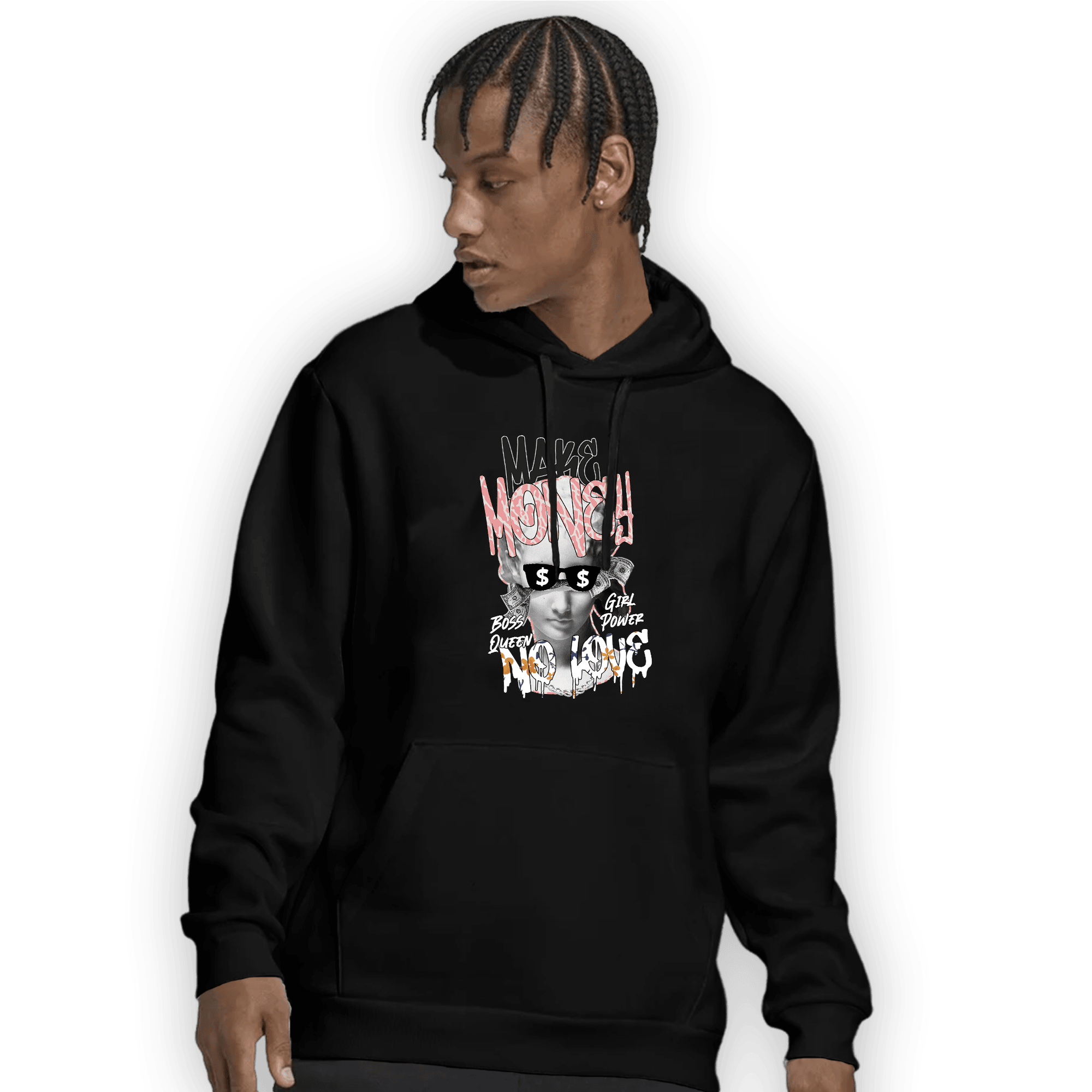 Red Stardust 3s Hoodie Match Make Money No Love - NastyJamz