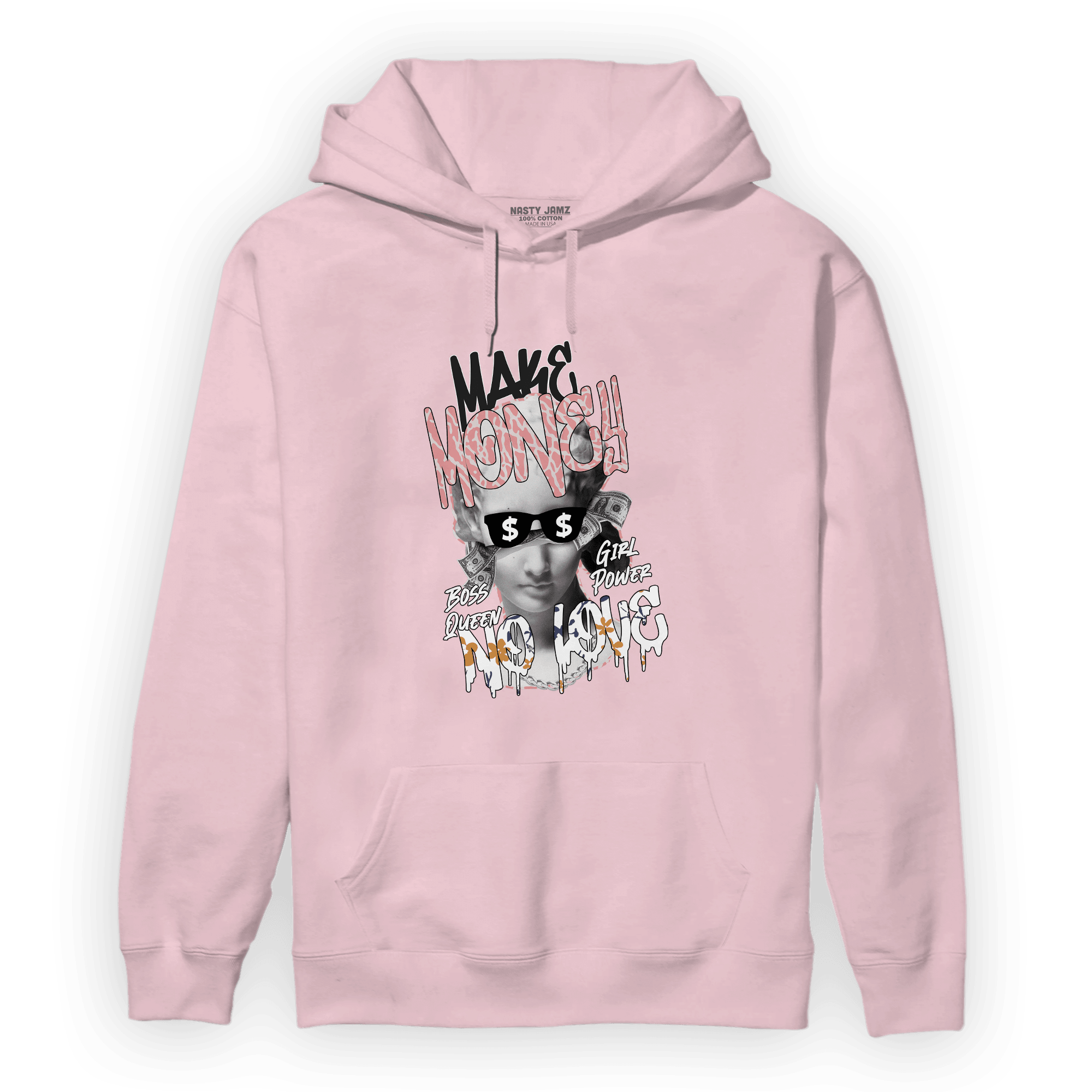 Red Stardust 3s Hoodie Match Make Money No Love - NastyJamz