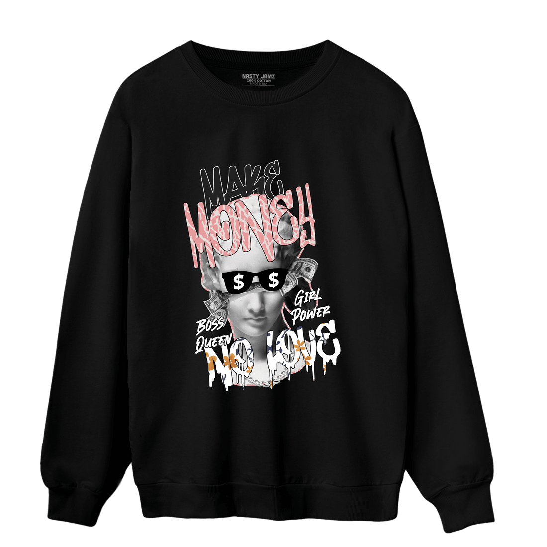 Red Stardust 3s Sweatshirt Match Make Money No Love - NastyJamz