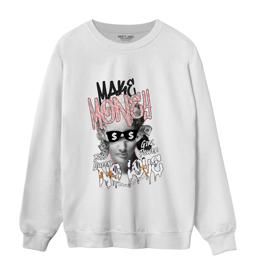 Red Stardust 3s Sweatshirt Match Make Money No Love - NastyJamz