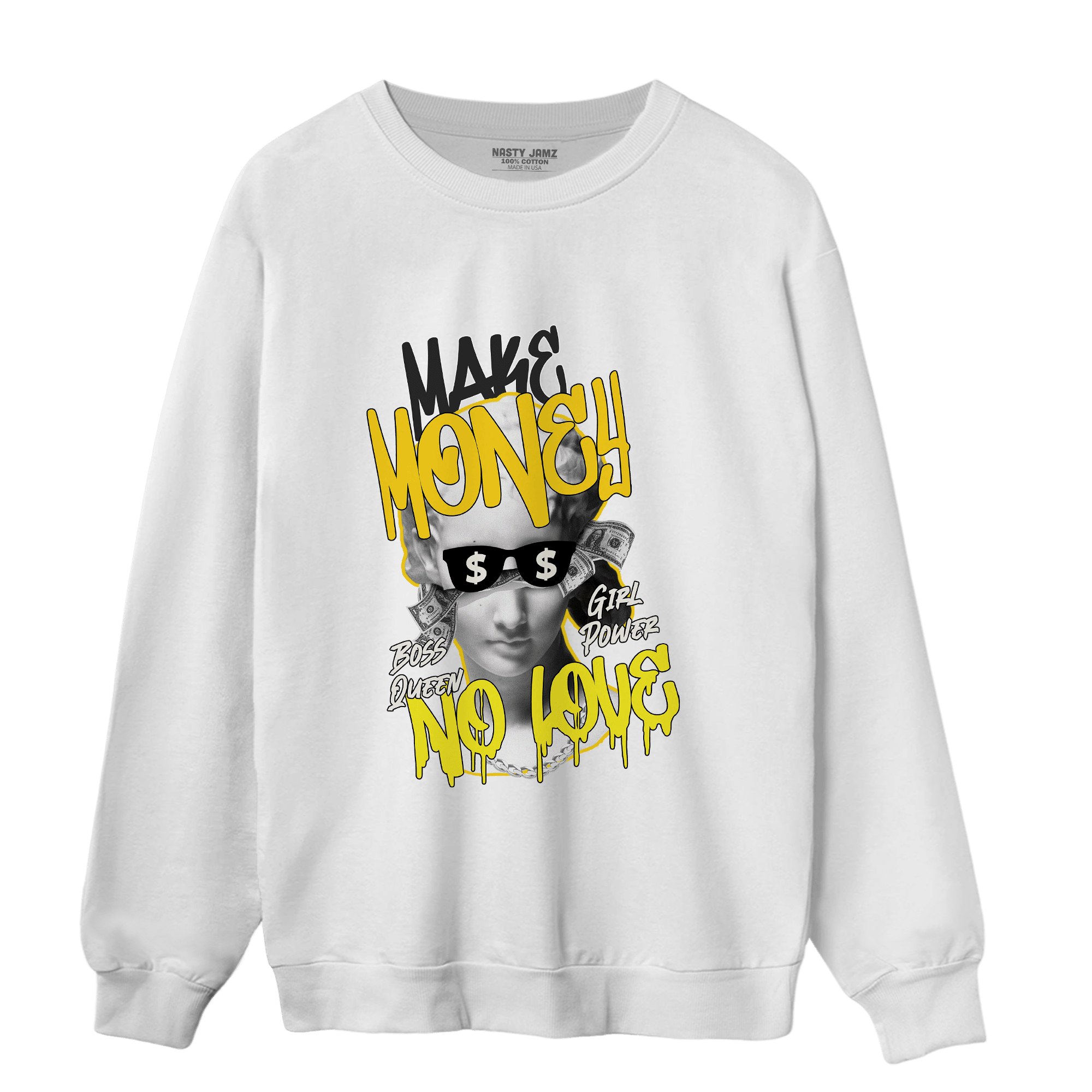 Vivid Sulfur 4s Sweatshirt Match Make Money No Love - NastyJamz