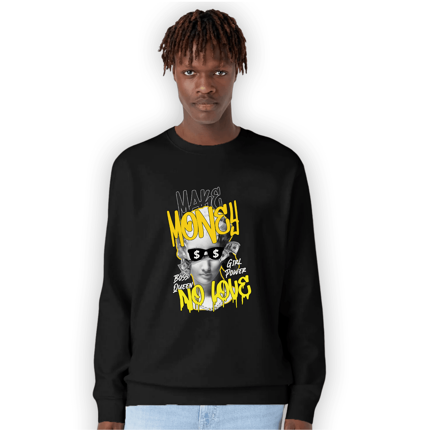 Vivid Sulfur 4s Sweatshirt Match Make Money No Love - NastyJamz