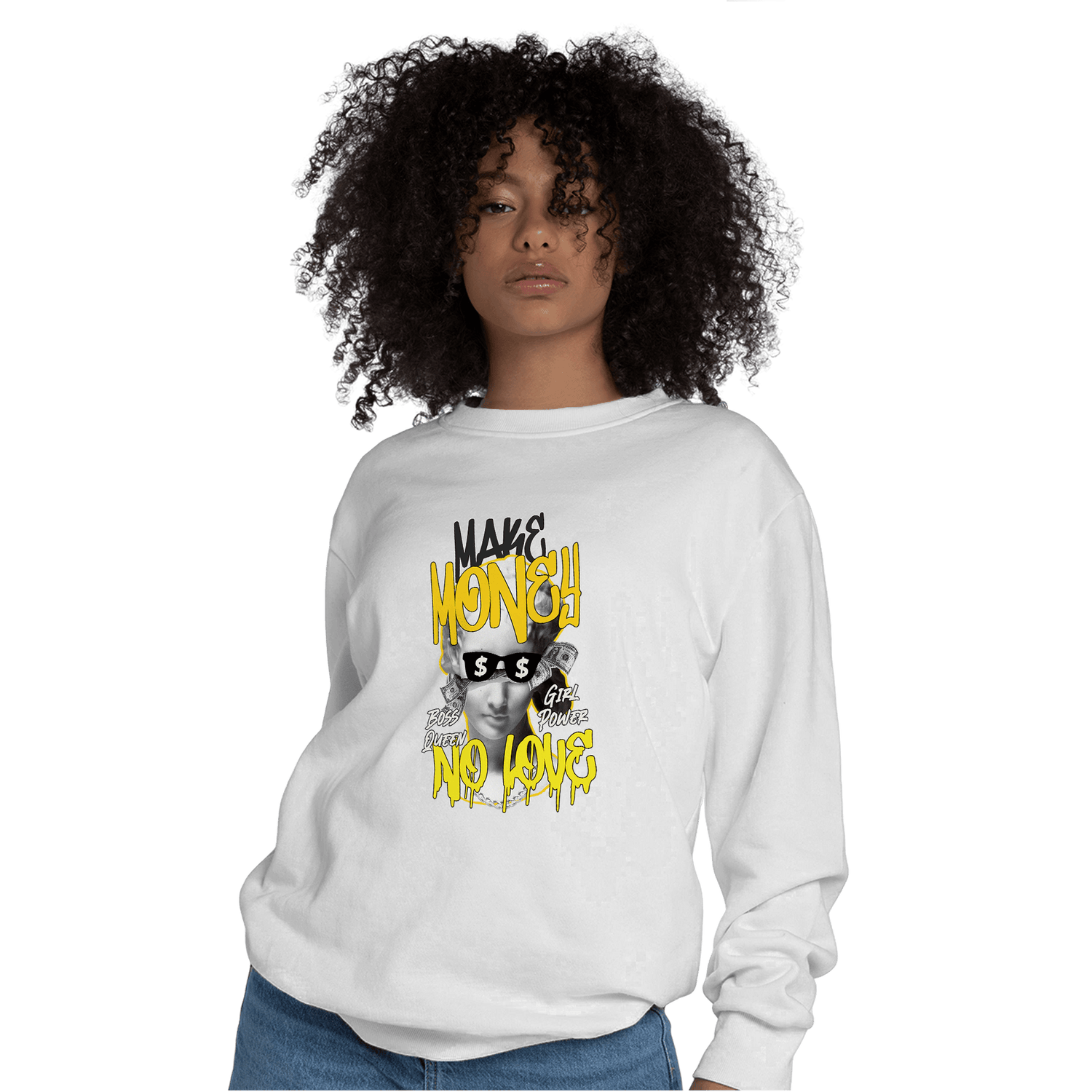 Vivid Sulfur 4s Sweatshirt Match Make Money No Love - NastyJamz