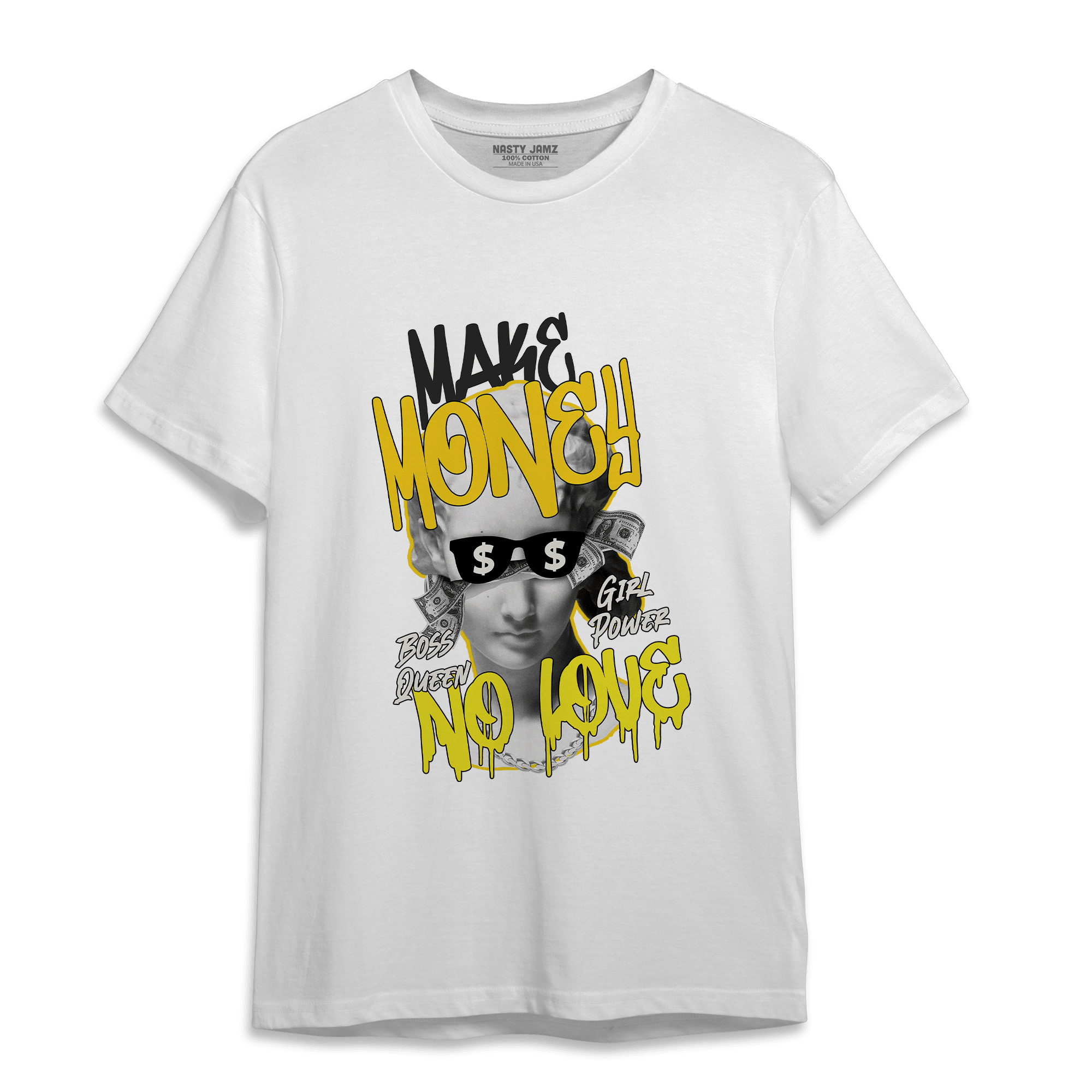 Vivid Sulfur 4s T Shirt Match Make Money No Love - NastyJamz