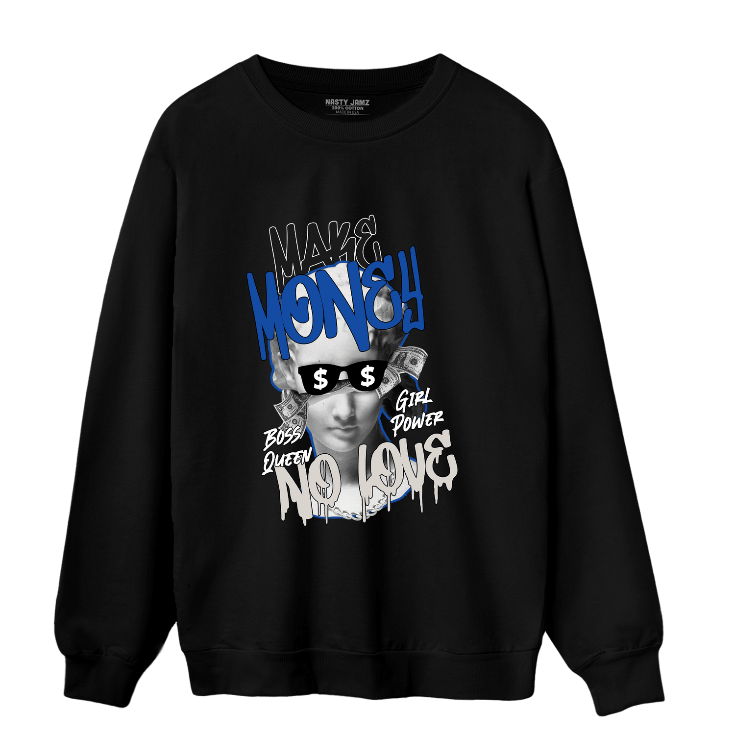 Air Max 1 86 Royal Sweatshirt Match Make Money No Love - NastyJamz