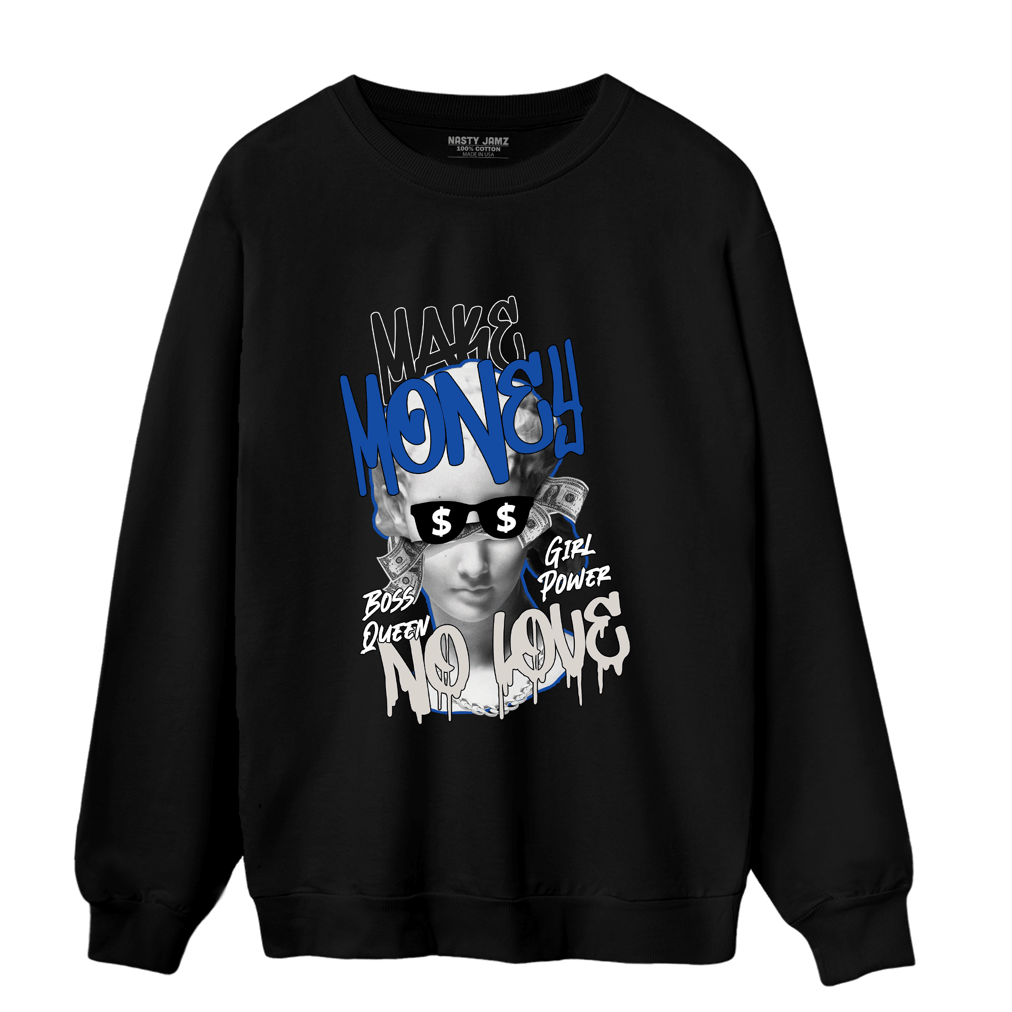 Air Max 1 86 Royal Sweatshirt Match Make Money No Love - NastyJamz