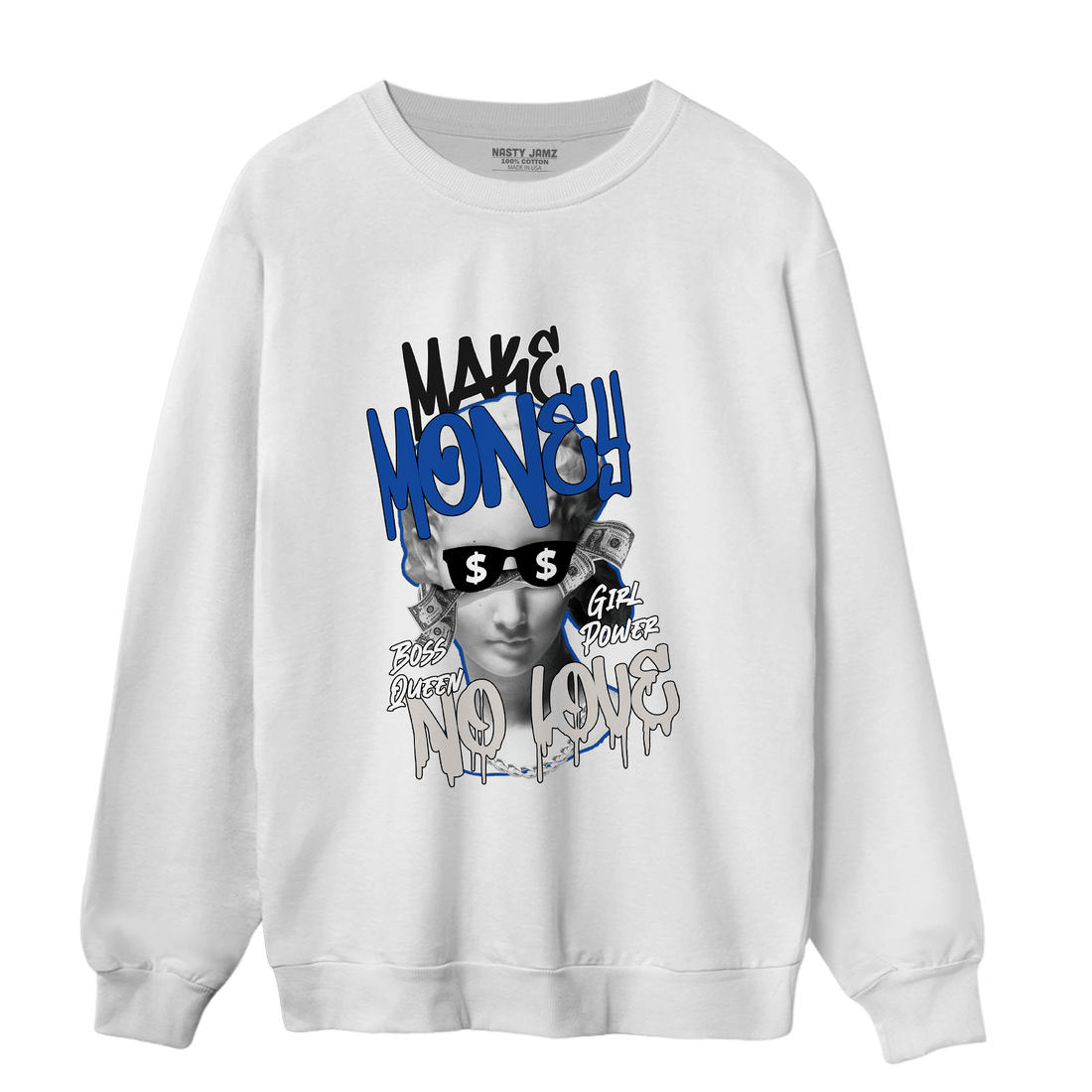 Air Max 1 86 Royal Sweatshirt Match Make Money No Love - NastyJamz