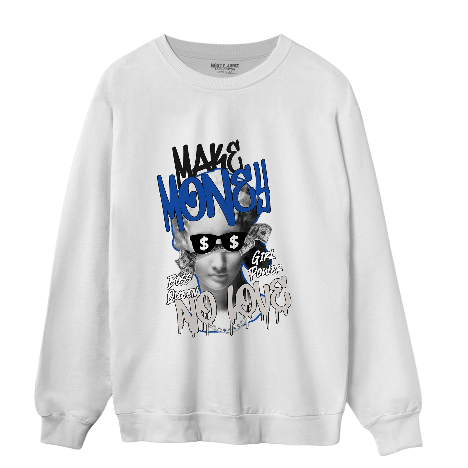 Air Max 1 86 Royal Sweatshirt Match Make Money No Love - NastyJamz