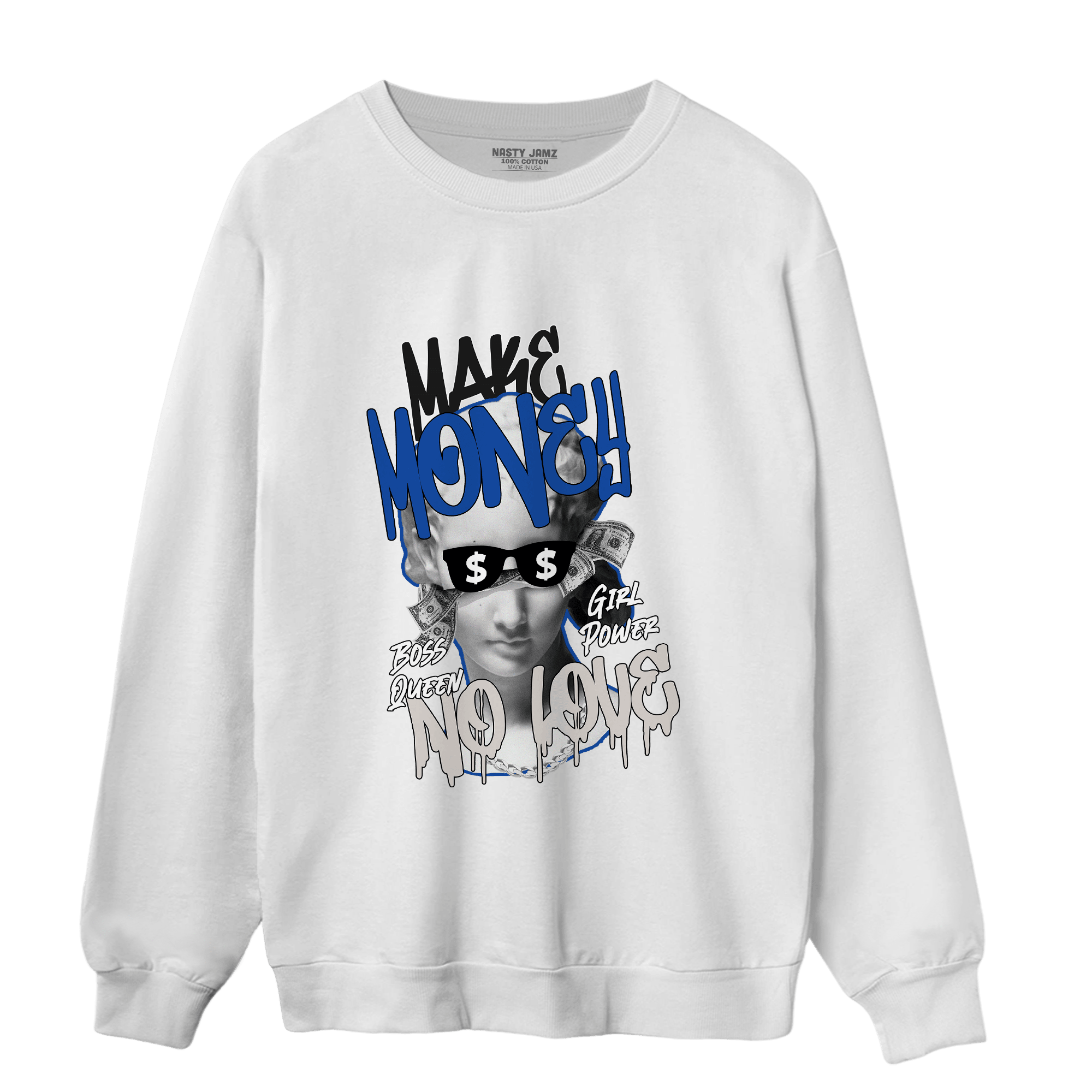 Air Max 1 86 Royal Sweatshirt Match Make Money No Love - NastyJamz