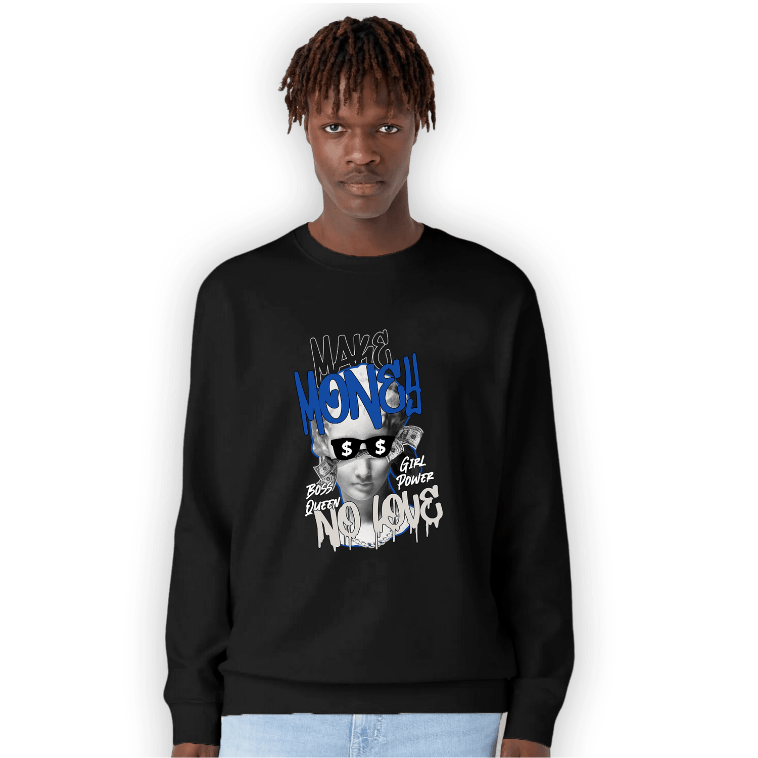 Air Max 1 86 Royal Sweatshirt Match Make Money No Love - NastyJamz