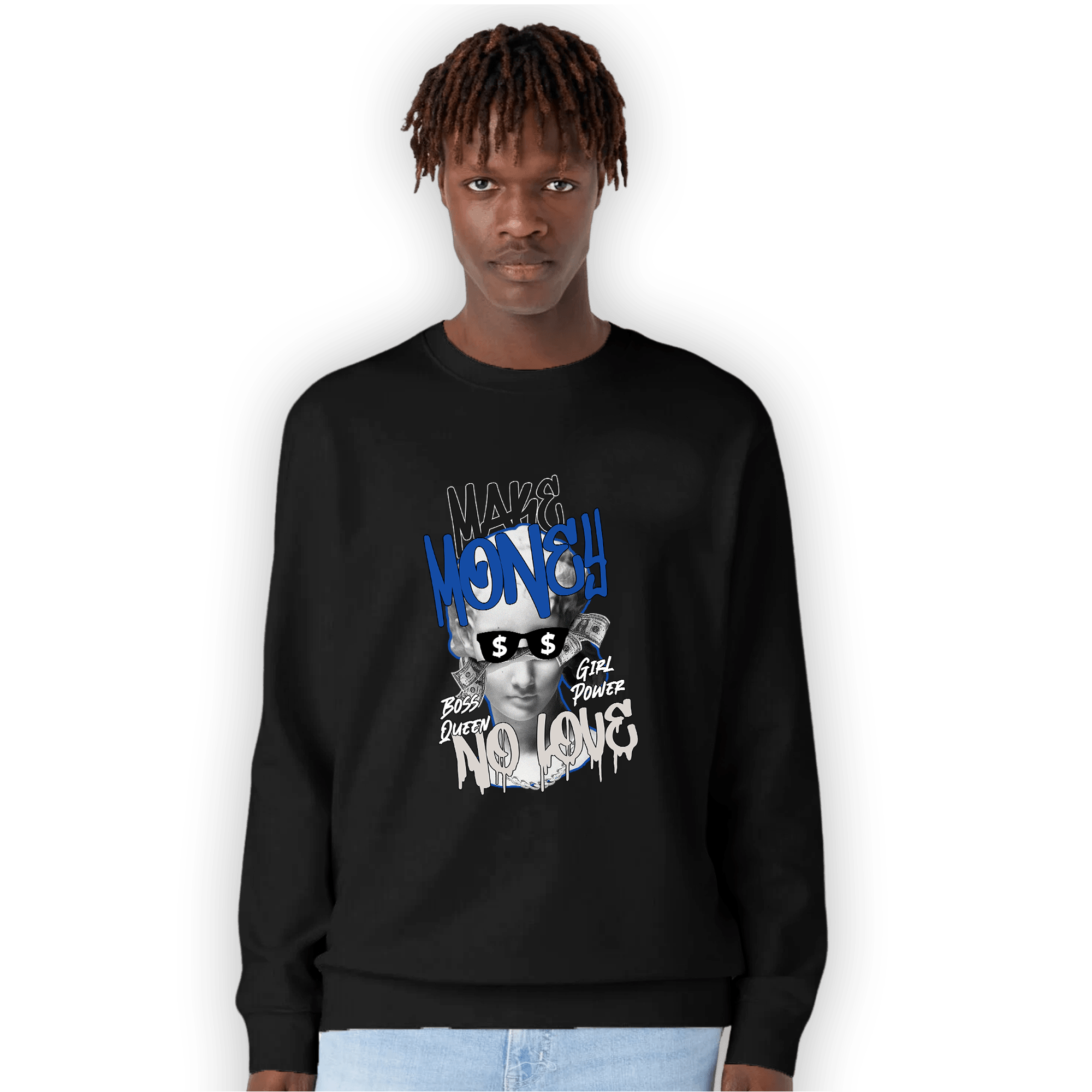 Air Max 1 86 Royal Sweatshirt Match Make Money No Love - NastyJamz