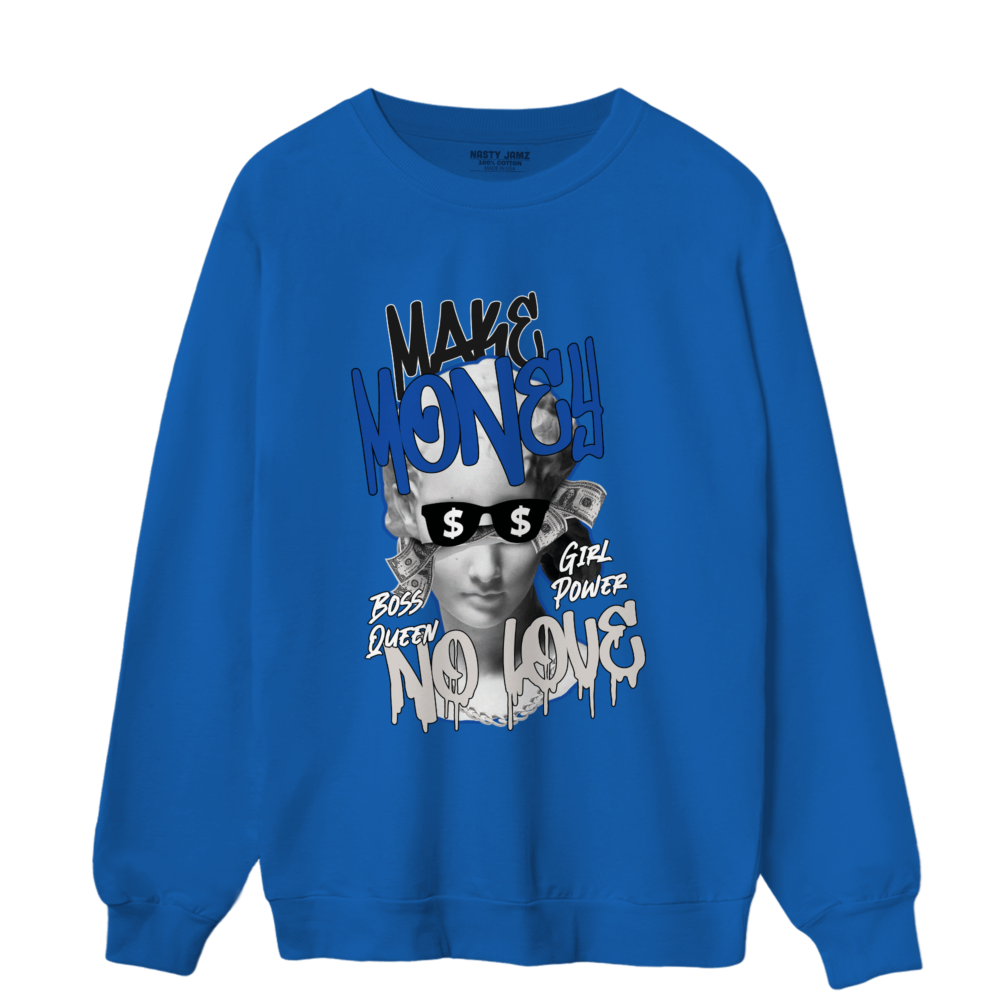 Air Max 1 86 Royal Sweatshirt Match Make Money No Love - NastyJamz